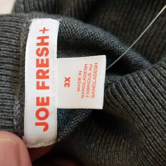 Joe Fresh| NWT Grey Long sleeve Turtleneck Sweater Dress Cotton Blend - Picture 7 of 13